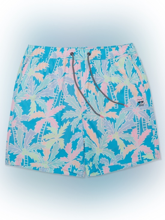 Party Pants Other - Party Pants /// Men’s Busy Palms 7” Happy Hour Swim Trunks - Size Large